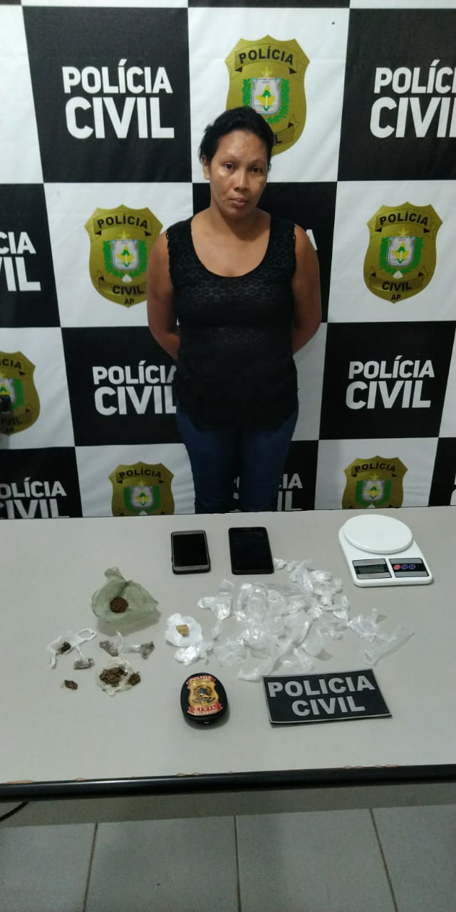 POLÍCIA CIVIL PRENDE MULHER POR TRÁFICO DE DROGAS E RECEPTAÇÃO EM PEDRA BRANCA DO AMAPARI
